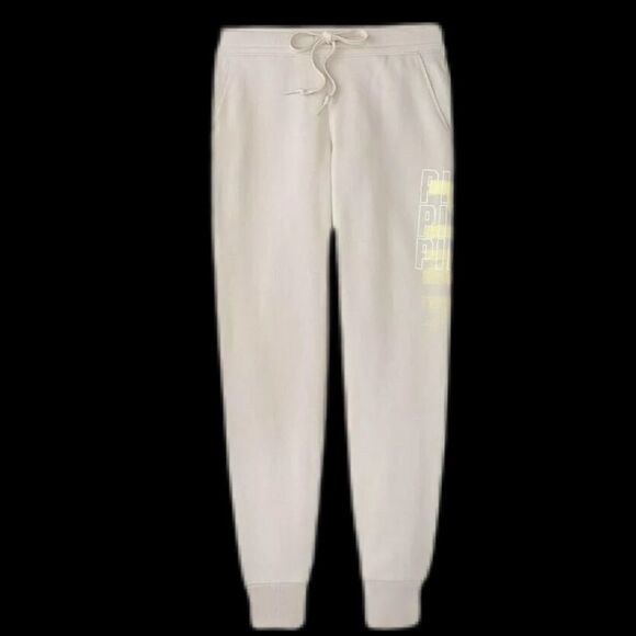 Victoria’s Secret Pink Logo Everyday Lounge Skinny Jogger Pants Platinum - Picture 9 of 10